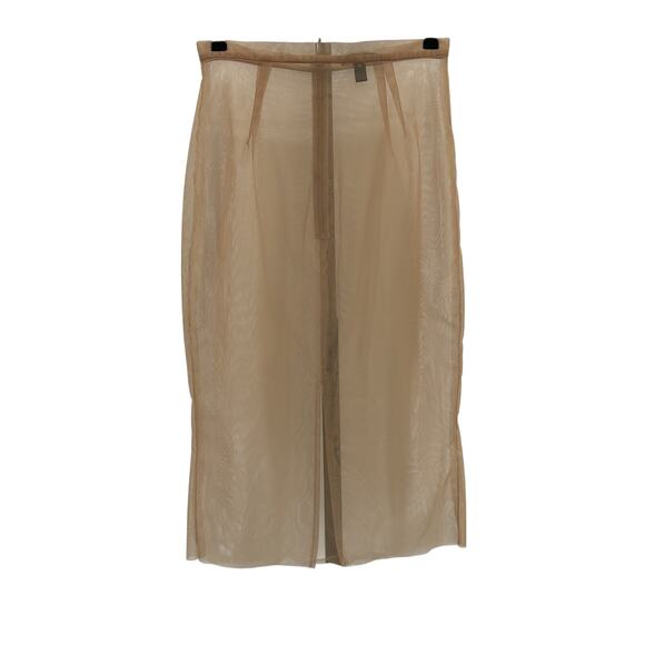 The Bar 'Louis' Beige Nylon Skirt Size 6 - Picture 2 of 5